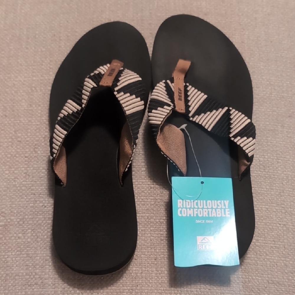 Reef Black and Tan Flip Flops